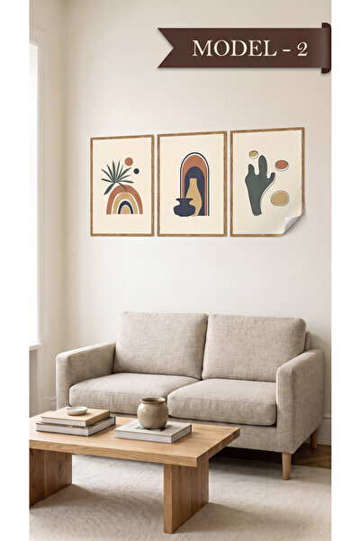 Akıllı Kağıt Statik Tutunma Özellikli Tablo - Poster Modern (Model- 2)