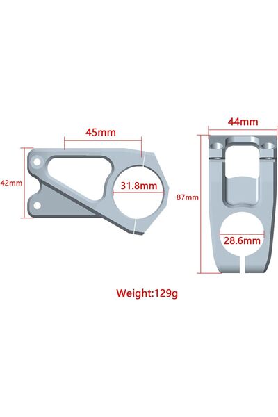 tur bike Mor Silver Lunje Gidon Boğazı 31.8 Mm