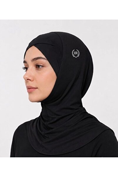 rka collection Hijab Lycra Sports Training Swimming Scarf Black Color