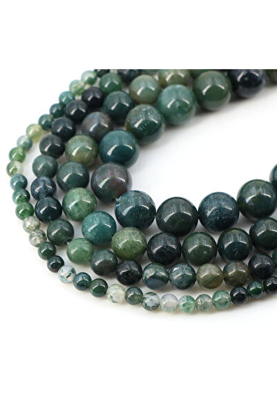 Choice7 8mm (44-47 pcs) Green Moss Agate Natural Stone Beads Blue Tiger Eye C...