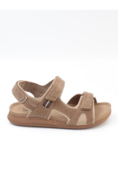 BENTO 86012 صندل رجالي من Camel 3 بشريط فيلكرو تشريحي