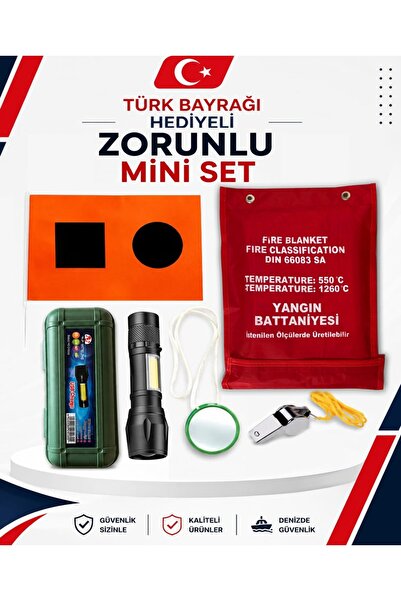 AYYILDIZ BAYRAKÇILIK Yangın Battaniyeli Zorunlu Tekne Ekipmanı Seti
