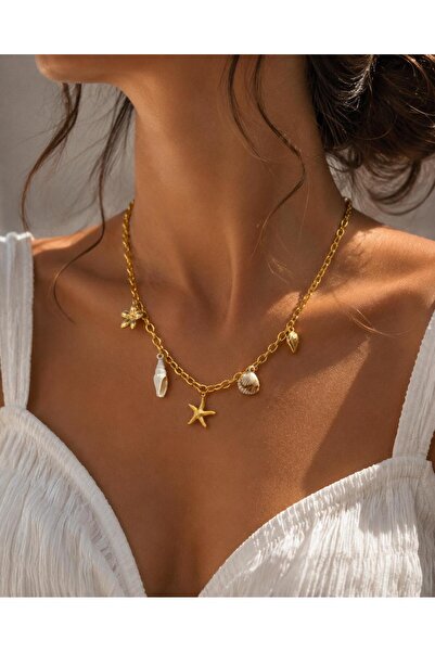 Haziran Accessory, Steel Coast Starfish Charm Pendant