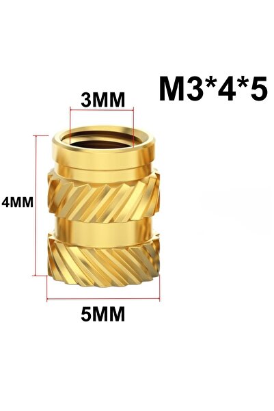Choice5 200PCS M3X4X5 200/50 PCS Heat Embedment Inserting Nuts M3 M4 M5 Threa...