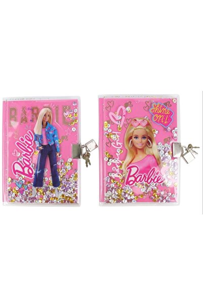 Barbie CEM B-804 PULLU KİLİTLİ PVC CİLTLİ HATIRA DEFTERİ14X19cm ÇİZGİLİ