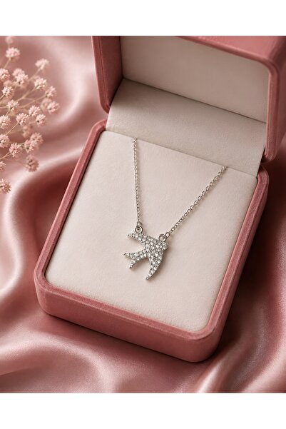 Madam Bikan Silver Color Swallow Necklace