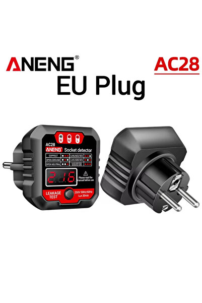 Choice ANENG AC28 EU Black Socket Detector Voltage Leakage Tripping Testing A...
