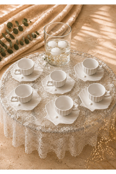 FBE HOME Elegant Porcelain Turkish Coffee Cup Set