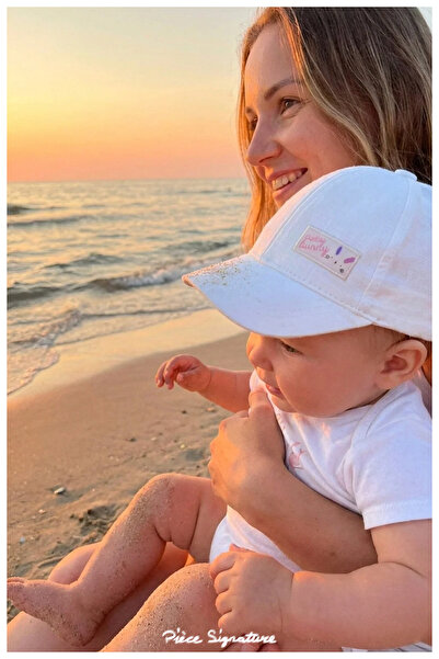 PIECE SIGNATURE (0-18 Months) Baby Girl Daily Hat - Linen Textured, Anti-Swea...