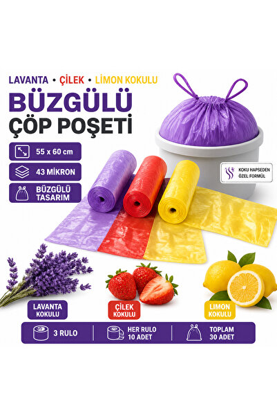 Akalın Professional Cleaning Products Drawstring Garbage Bag 55X60 cm Eco Pac...