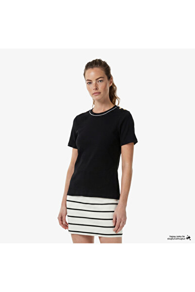 Nautica Kadın Siyah Slim Fit T-Shirt