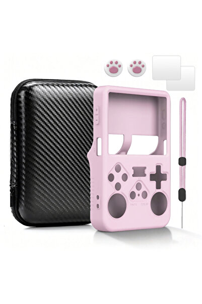 Choice1 Pink Portable Storage Bag Silicone Case with Screen Protectors for R3...
