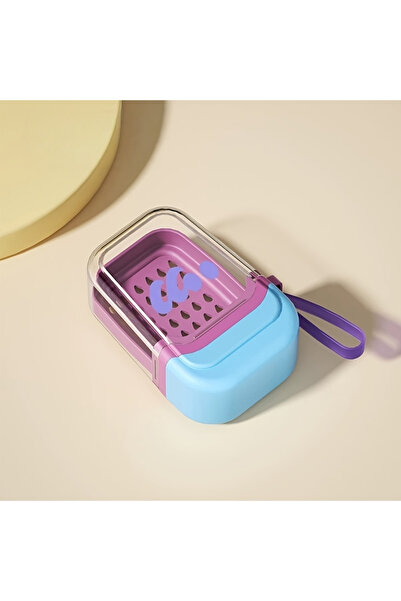 Choice Blue purple Soap Case Travel Case Leakproof Container with Lid for Tra...