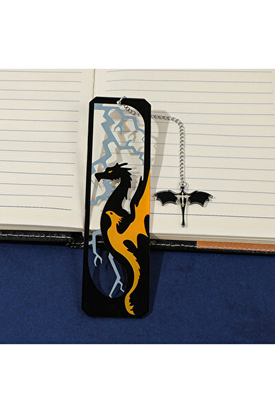 Choice SQ2415 The Acrylic Bookmark with a Dragon Theme and a Hollowed Out Lig...