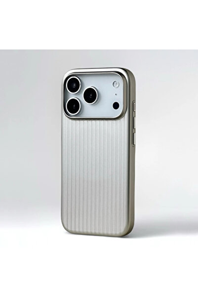 Choice9 iPhone 15 Pro GRAY Fashion Plating Luggage Stripes For MagSafe Phone ...