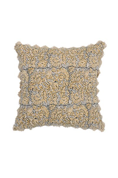 Yargıcı Pernă pătrată din țesătură de bumbac cu model floral (50x50 cm)