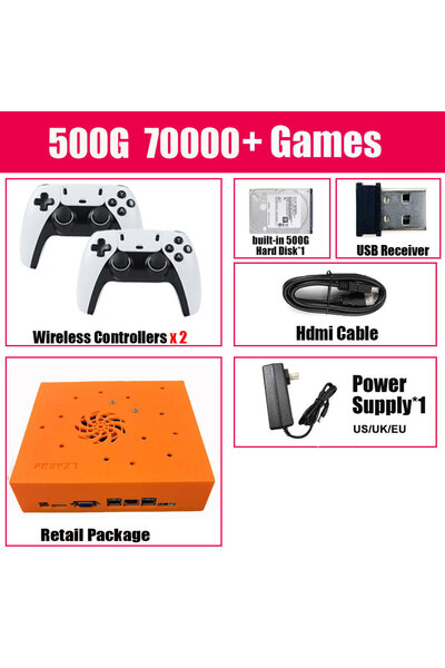 Choice1 Wireless Controller 500G HDD BW M8 Dual System Retro Game Console I3-...