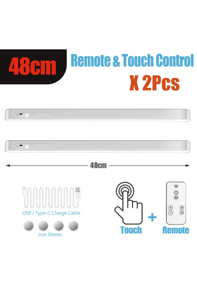 Choice3 مصباح طاولة أبيض للعناية بالعين مقاس 48 سم × 2 قطعة، شريط إضاءة LED م...