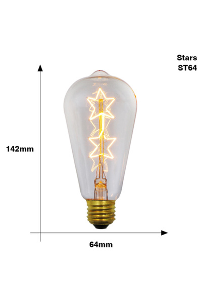 Choice E27 40W ST64 star 220V Retro Edison Bulb E27 220V 40W ST64 G80 G95 G12...