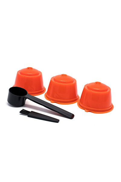 Choice3 orange 3Pcs Fit For Dolce Gusto Coffee Filter Cup Reusable Coffee Cap...