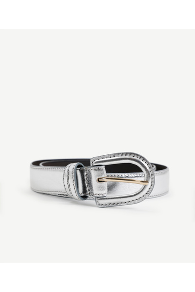 Yargıcı Leather Belt with Leather Covered Buckle