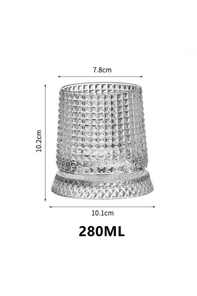 Choice6 280ml PURPLE 280ML Rotating Whiskey Glass Creative Crystal Premium Be...