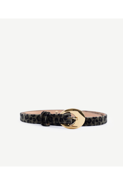 Yargıcı Curea din țesătură leopard cu detaliu cataramă