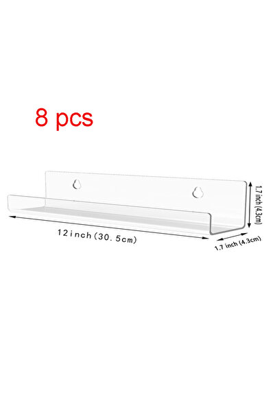 Choice 12inch 8 pcs 4/6/8pcs Acrylic Record Display Stand 4/7/12 inch Clear W...