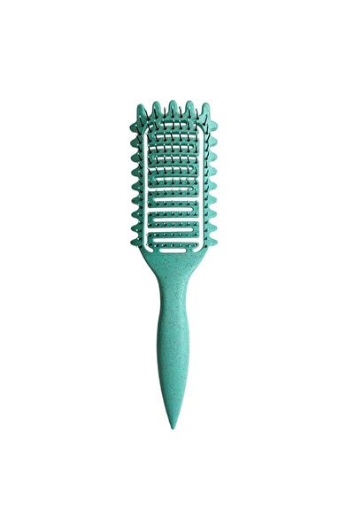 Choice 1Pc Green Curl Define Styling Brush Hollow Out Detangling Hair Brush T...