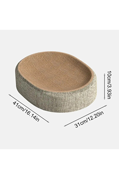 Choice 41cm 2in1 Oval Sisal Cat Scratcher Bed Wear-resistant Cat Nest Furnitu...