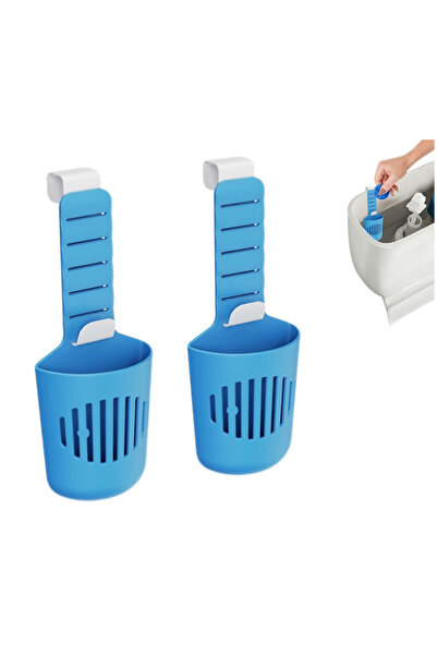 Choice blue 2pcs Silicone Toilet Tank Tablet Holder Versatile Toilet Bowl Han...