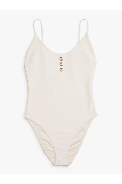 Tommy Hilfiger ONE PIECE Kadın Beyaz Mayo - UW0UW05851
