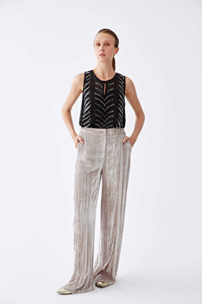 Roman Beli Lastikli Pantolon Bej K2212039_024