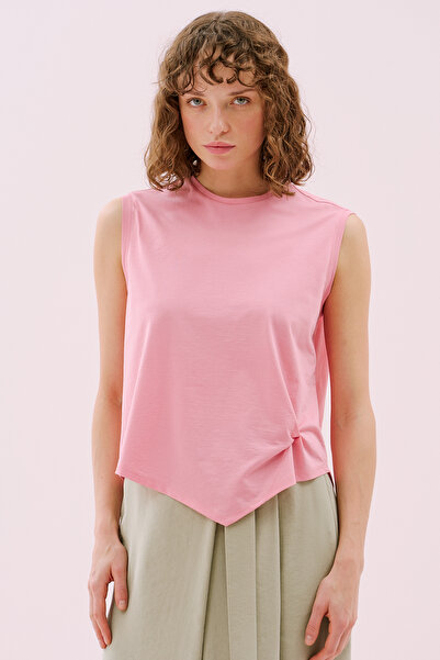 Roman Bisiklet Yaka T-shirt Pembe Y2523829_038