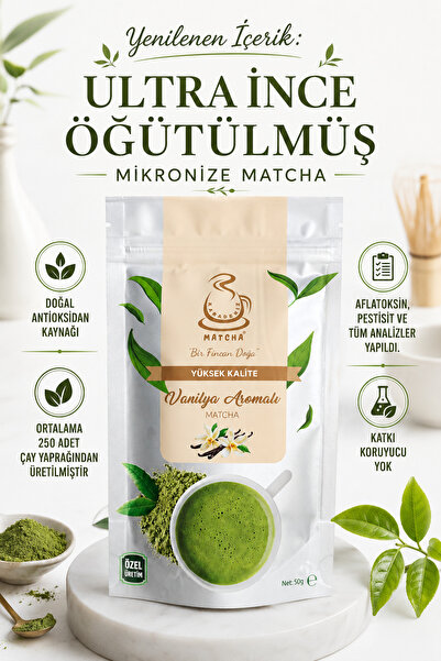 Karadeniz Matcha Vanilla Matcha 50 Grams. Vanilla Flavored Matcha (Ultra Fine...