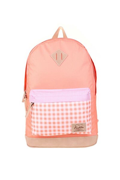KAUKKO حقيبة ظهر من نوع Wichlight Plaid Salmon - K1644