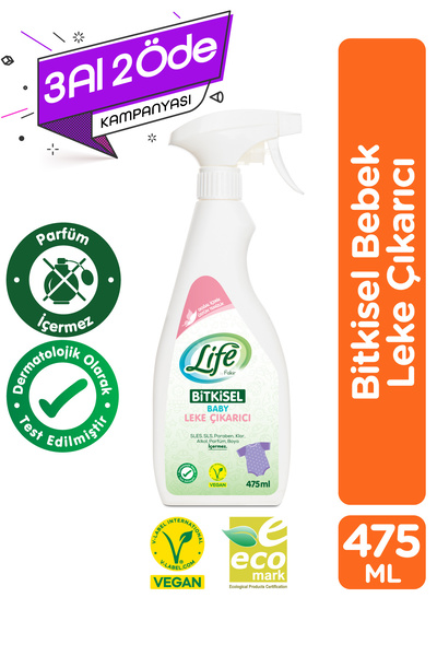 Life by Fakir Baby Bitkisel Leke Çıkarıcı 475 Ml %100 Bitkisel Dermatolojik o...