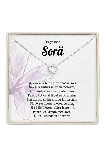 The Jewel Heart Colier Forever Yours cu pandantiv în formă de inimă pentru so...