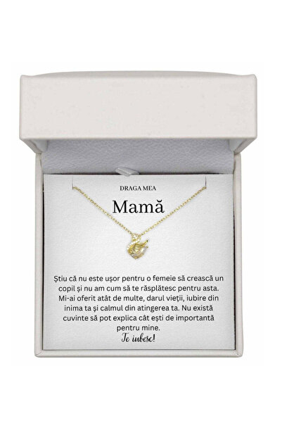 The Jewel Heart Colier Lebăda cu pandantiv lebădă și zirconiu pentru mama de ...