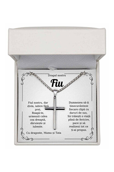 The Jewel Heart Colier Pandantiv Cruce pentru Fiu de Ziua Lui - Pandantiv Cru...