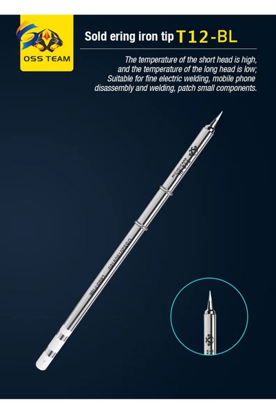 Choice5 BL OSS T12 Series Tip Electric Soldering Tips For Hakko Fx951 T12-X T...