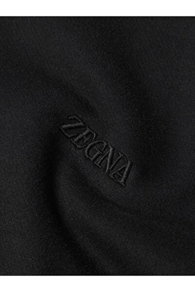 NEW ZEGNA Men's Triple Stitch Monte Sneakers in black