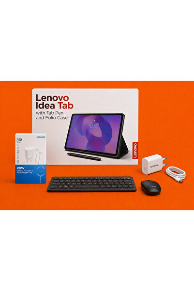 LENOVO Idea Tab 8GB 128GB 11" 2.5K 500nits 90Hz Tablet+Kalem+Kılıf +KLAVYE MA...