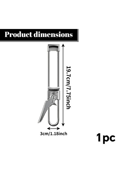 Choice1 1pc Can Opener Adjustable Stainless Steel Non-Slip Multifunction Manu...