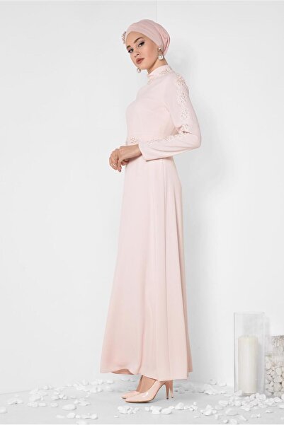 Alvina Guipure and Beading Detail Dress 4258
