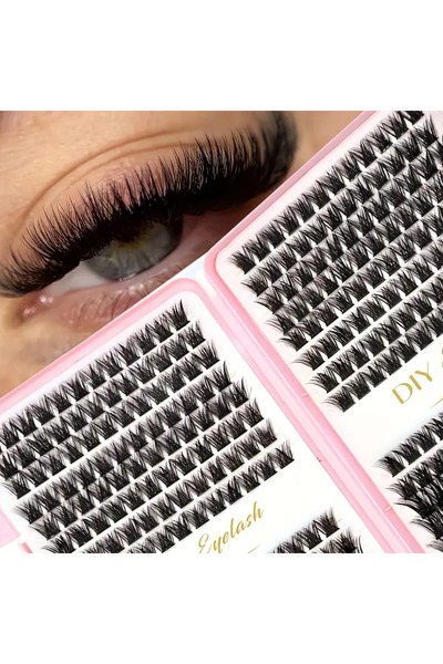 Choice 1Box Individual Lashes Clusters DIY Lash Extensions Book, D Curl Lash ...