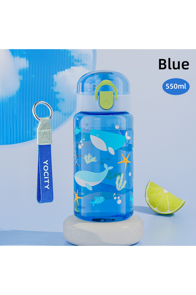 Choice 550ml Blue 1pc 18.6oz Leakproof Cartoon Water Cup Portable Water Bottl...