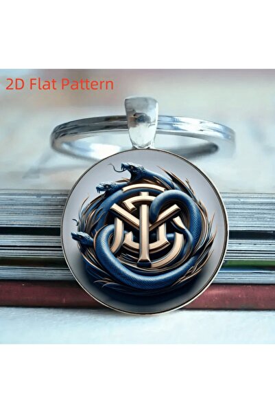 Choice 1pc Milan FC Badge Keychain with a Football Design. This Iron Ornament...