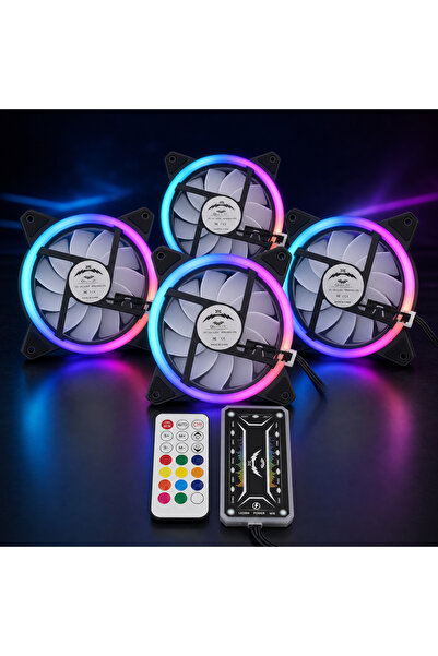 Choice1 RGB WHITE 4pcs set Computer Case PC Cooling Fan RGB Adjust LED 120mm ...