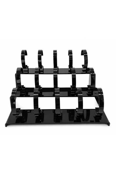 STAND MARKET Watch Stand 3 Tiers Set of 15 Black